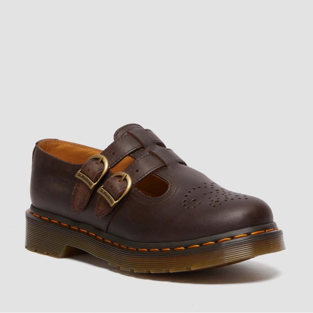 Dr. Martens 8065 Crazy Horse Leather Mary Jane Shoes - Picture 10 of 11